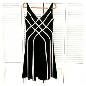 Silk black and white dress